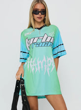 Turbo Champion Moto Jersey Top Blue / Green